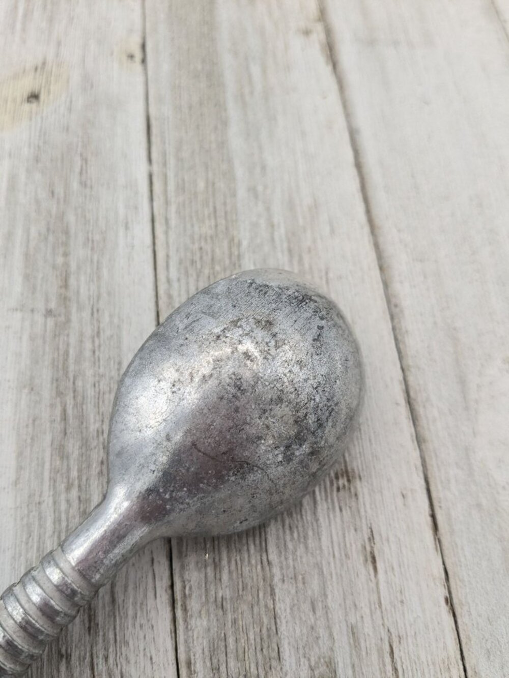 Metal Ice Cream Scoop Vintage Metal Ribbed 6 3/4" - Picture 5 of 7